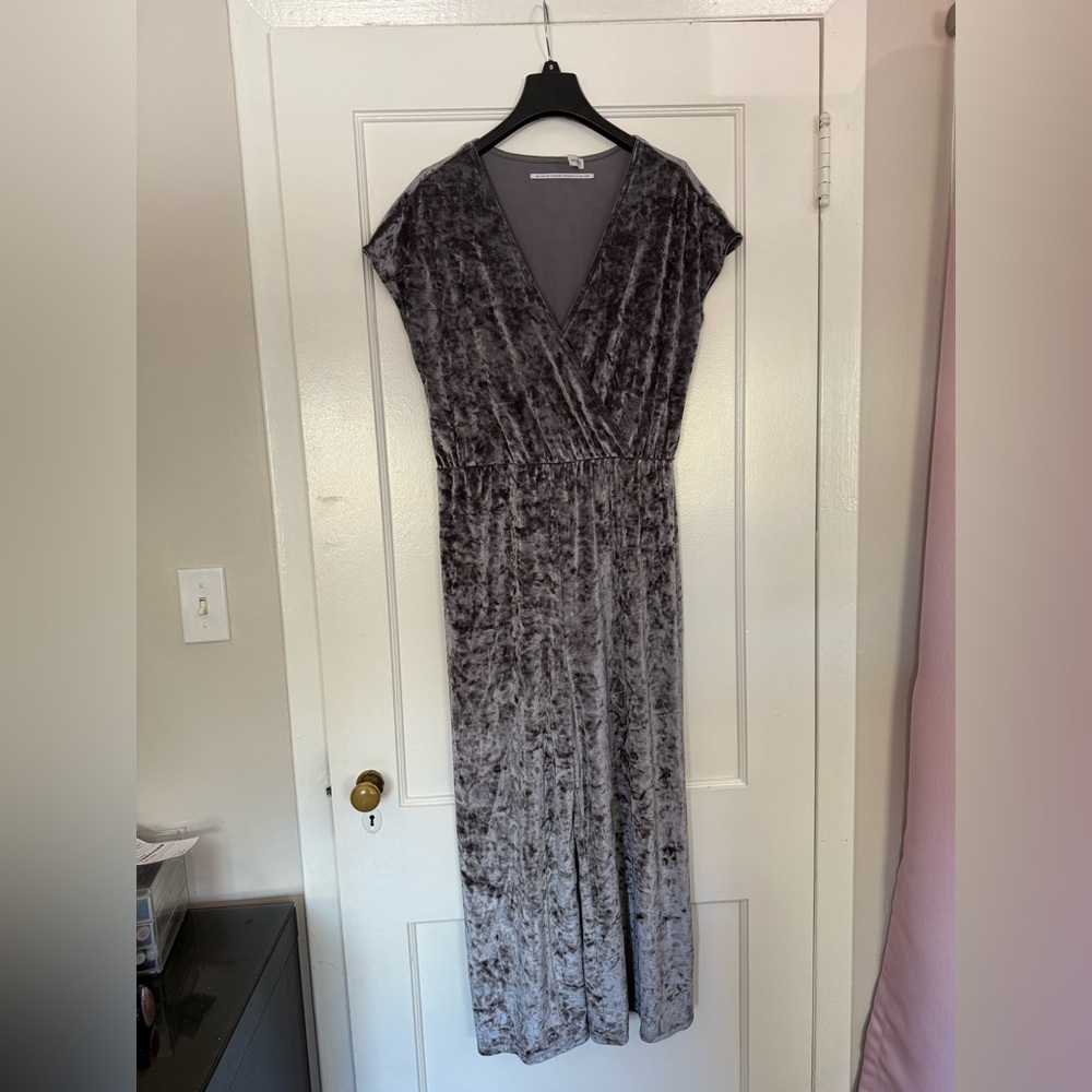 Urban Outfitters Charcoal Velvet Maxi Dress
